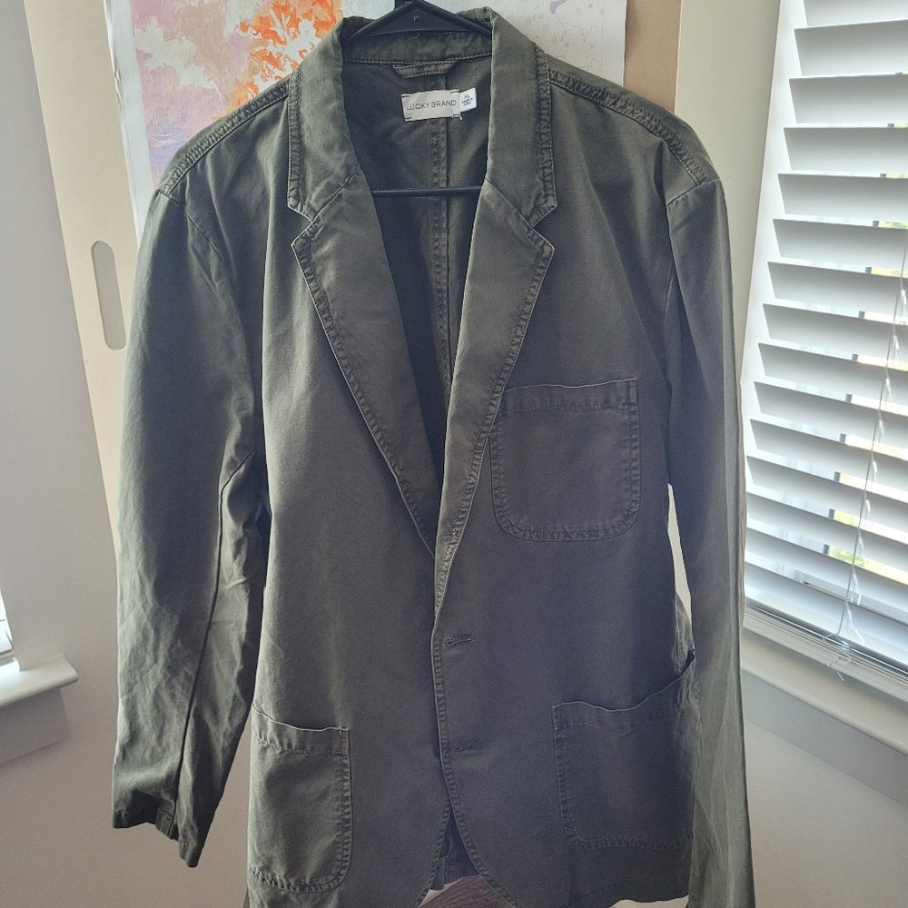 Men's XL Lucky Band Arm Green Blazer - Brand New